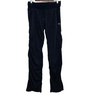 Lululemon Black Dance Studio Pants Size 8 Tall Unlined Straight Leg Track Pants